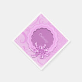 Gepersonaliseerd roze Lijst Napkins Servetten (Hoek)