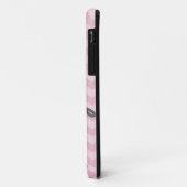 Gepersonaliseerd roze meisje Chevron Pattern Case-Mate iPhone Case (Achterkant/links)