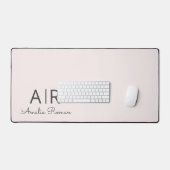Gepersonaliseerd roze monogram bureaumat (Keyboard & Muis)