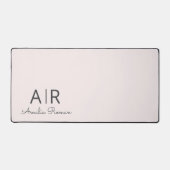 Gepersonaliseerd roze monogram bureaumat (Voorkant)