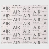 Gepersonaliseerd roze monogram cadeaupapier (Vlak)