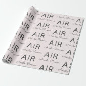 Gepersonaliseerd roze monogram cadeaupapier (Uitgerold)