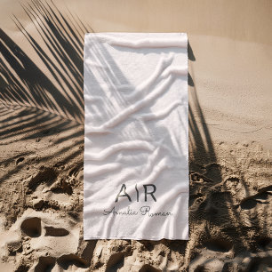 Gepersonaliseerd roze monogram strandlaken