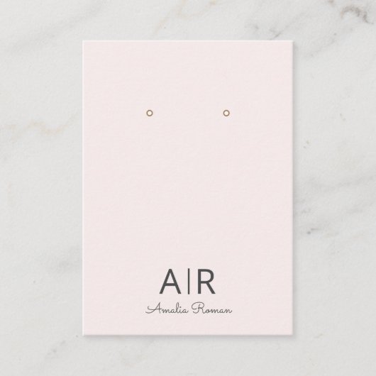 Gepersonaliseerd roze monogram visitekaartje (Voorkant)