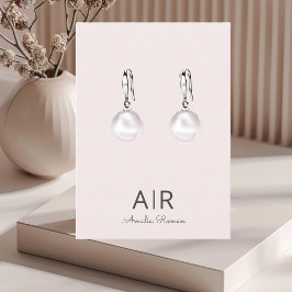 Gepersonaliseerd roze monogram visitekaartje