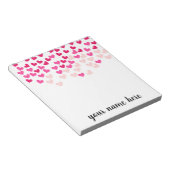 Gepersonaliseerd roze Notitieblok van Meisjes (Schuin)