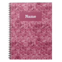Gepersonaliseerd roze omlooppatroon notitieboek