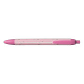 Gepersonaliseerd roze ontwerp zwarte inkt pen (Achterkant)