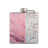 Gepersonaliseerd Roze Pastel Matglas Heupfles (Achterkant)