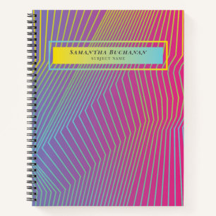 Gepersonaliseerd roze patroon dot grid notitieboek