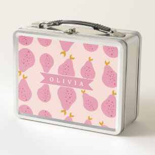 Gepersonaliseerd Roze Peer Patroon Mooie Meisjesac