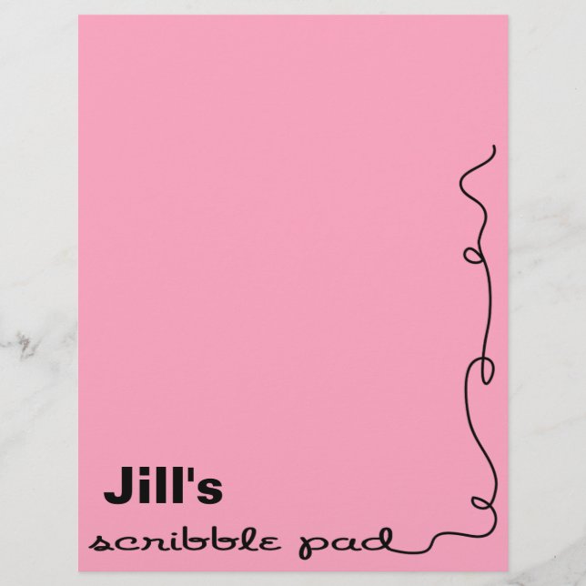Gepersonaliseerd roze plakbord (Voorkant)