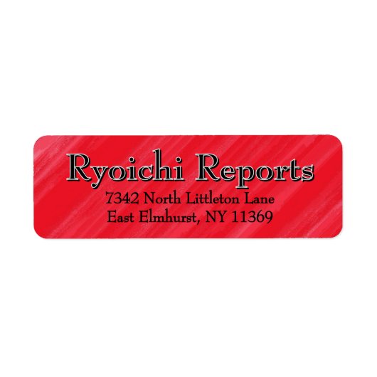 Gepersonaliseerd roze rood glamour etiket (Voorkant)