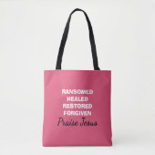 Gepersonaliseerd roze roze roze roze roze pRAISE J Tote Bag (Voorkant)
