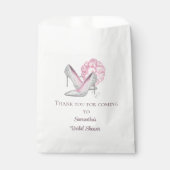 Gepersonaliseerd roze rozen zilver verwarmt Vrijge Bedankzakje (Voorkant)