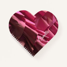 Gepersonaliseerd Roze Ruffles Patroon Modern Notitieboek