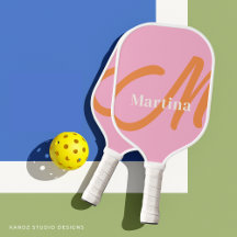 Gepersonaliseerd roze Sinaasappel monogram Initiaa