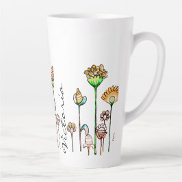 Gepersonaliseerd Roze Sinaasappel Zwart Gepersonal Latte Mok