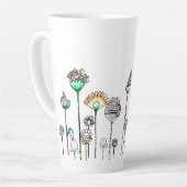 Gepersonaliseerd Roze Sinaasappel Zwart Latte Mok (Linkerhoek)