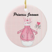 Gepersonaliseerd roze sneeuw prinses Ornament (Achterkant)