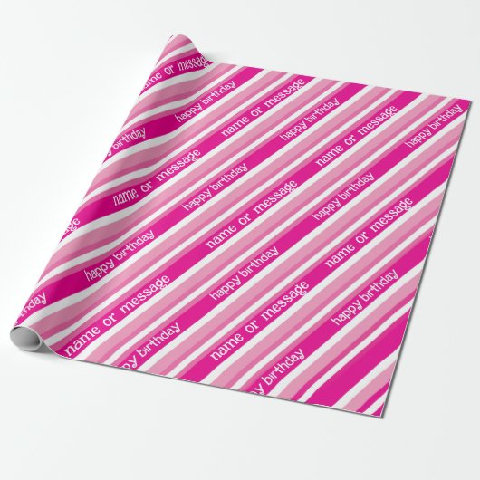 Gepersonaliseerd roze Speelgoed geïnspireerd mat i Cadeaupapier (Uitgerold)