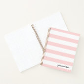 Gepersonaliseerd roze strepen dot Notitieboek (Binnen)