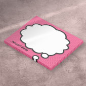 Gepersonaliseerd roze stripboek Think Bubble Post-it® Notes