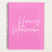 Gepersonaliseerd roze thuiszetapparaat planner (Voorkant)