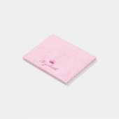 Gepersonaliseerd roze Tiara ona Polka Dot Pattern Post-it® Notes (Schuin)