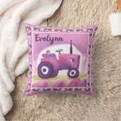 Gepersonaliseerd roze trekker kussen (Deken)