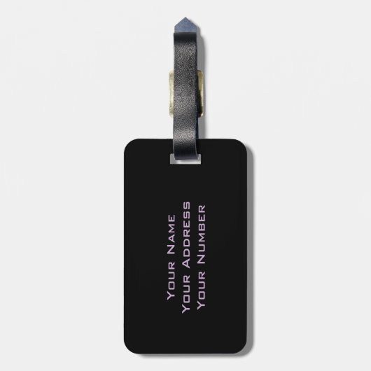 Gepersonaliseerd/Roze & Turquoise/Abstract Ontwerp Bagagelabel (Achterkant verticaal)