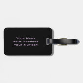 Gepersonaliseerd/Roze & Turquoise/Abstract Ontwerp Bagagelabel (Achterkant horizontaal)