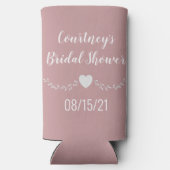 Gepersonaliseerd roze Vrijgezellenfeest Miss aan M Seltzer Blikjeskoeler (Achterkant)