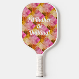 Gepersonaliseerd roze Waterverf geometrisch patroo Pickleball Paddle