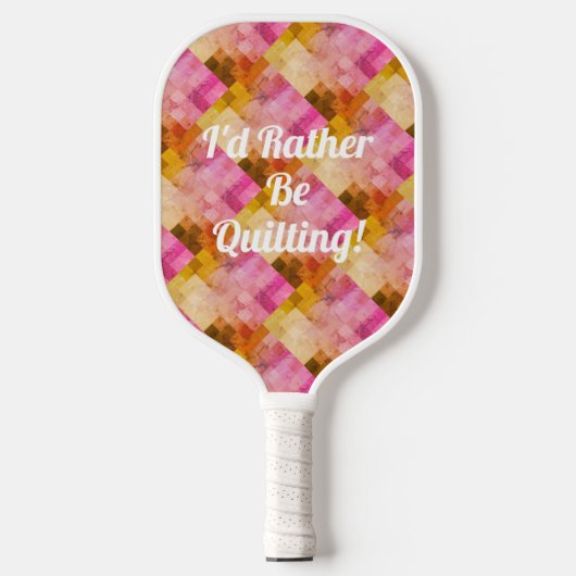 Gepersonaliseerd roze Waterverf geometrisch patroo Pickleball Paddle (Voorkant)