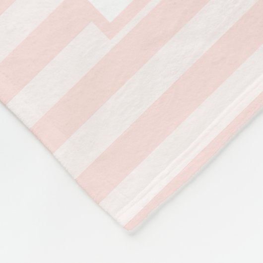 Gepersonaliseerd, Roze/Witte Stripe, Verse van Psa Fleece Deken (Hoek)