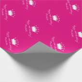 Gepersonaliseerd roze zoet 16 Aanvankelijk verpakk Cadeaupapier (Hoek)