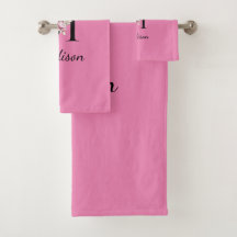 Gepersonaliseerd roze, zwart elegant monogram