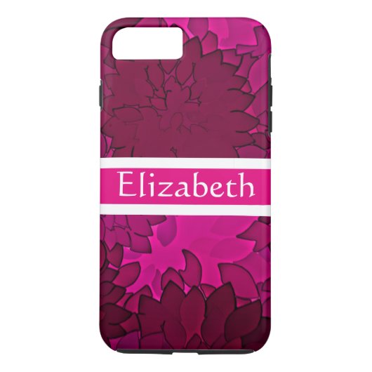 Gepersonaliseerd roze zwart flessenpatroon Case-Mate iPhone case (Achterkant)