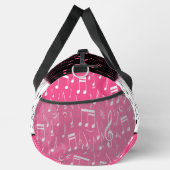 Gepersonaliseerd roze, zwart-wit muziekontwerp plunjezak (Rechts)