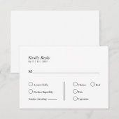 Gepersonaliseerd  RSVP kaartje (Voorkant / Achterkant)