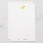 Gepersonaliseerd | Rubber Ducky Briefpapier (Voorkant / Achterkant)