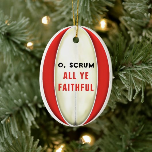 Gepersonaliseerd Rugby Collectible Keramische Orna Keramisch Ornament (Boom)
