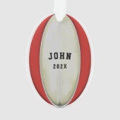 Gepersonaliseerd Rugby Collectible Keramische Orna Ornament (achterkant)