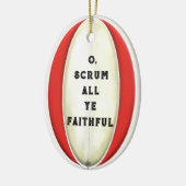 Gepersonaliseerd Rugby Gift Ceramic Ornament (Links)