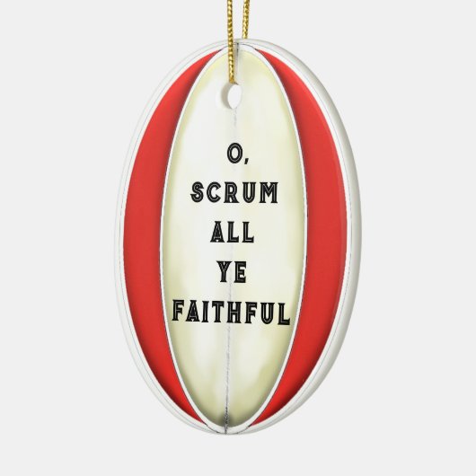 Gepersonaliseerd Rugby Gift Ceramic Ornament (Links)