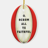 Gepersonaliseerd Rugby Gift Ceramic Ornament (Voorkant)