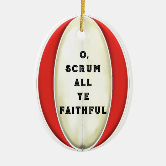 Gepersonaliseerd Rugby Gift Ceramic Ornament (Voorkant)