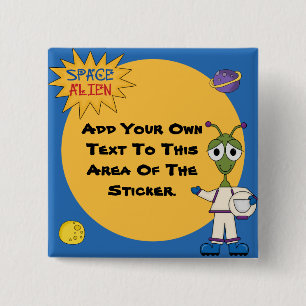 Gepersonaliseerd ruimte buitenaardse Button