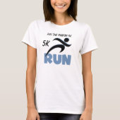 Gepersonaliseerd RUN Blue Text T-shirt (Voorkant)